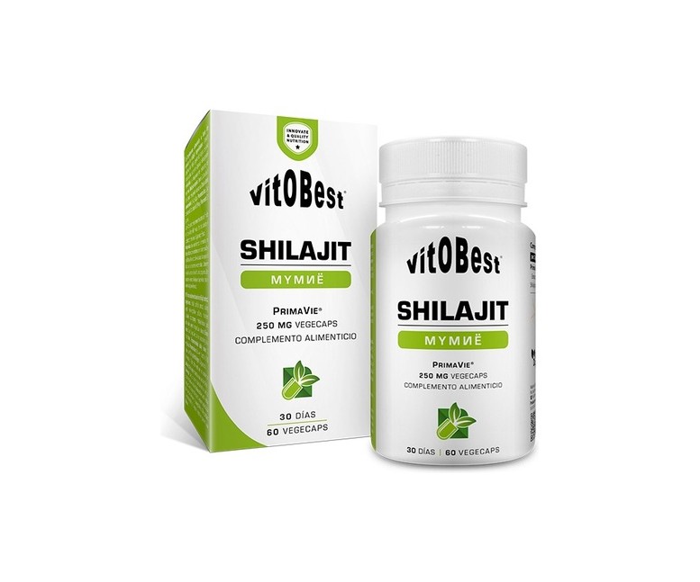 Shilajit energía y resistencia 60 cápsulas vegetales de 250mg VIT.O.BEST