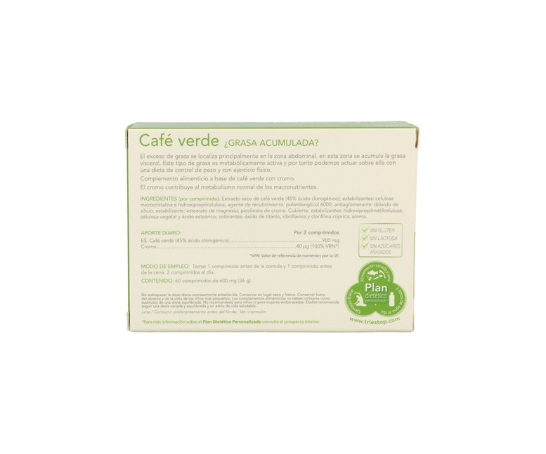 Triestop Café Verde 60 comprimidos de 600mg Eladiet