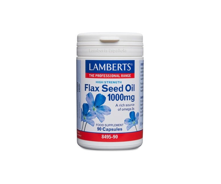 Aceite de semillas de lino 90 cápsulas de 1000mg Lamberts