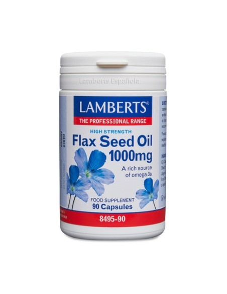 Aceite de semillas de lino 90 cápsulas de 1000mg Lamberts
