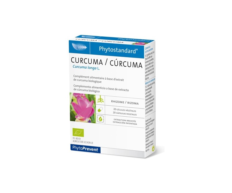 Phytostandard cúrcuma 20 cápsulas Pileje