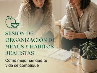 Sesión de organización de menús y hábitos realistas