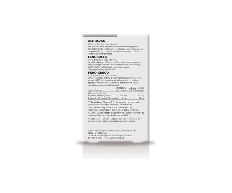 03 S Alholva (Fórmula XXI) 30 cápsulas Soria Natural
