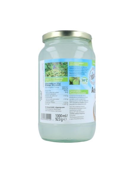Aceite de coco Bio 1000 ml de aceite Dr. Goerg