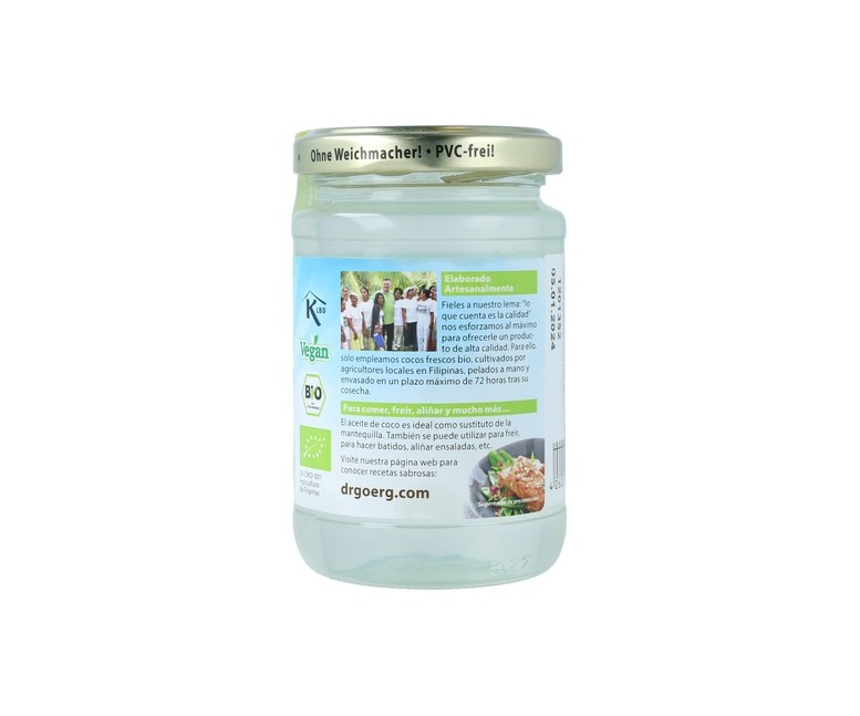 Aceite de Coco Virgen Bio 200 ml de aceite Dr. Goerg