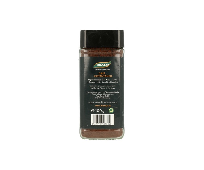 Café soluble instantáneo 100 g Biocop
