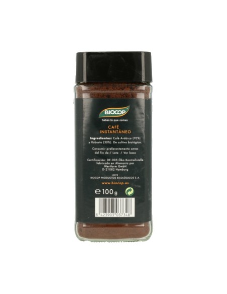 Café soluble instantáneo 100 g Biocop