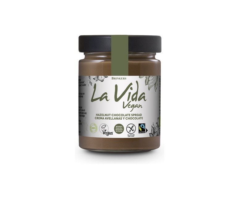 Crema de avellanas y chocolate 270 g de crema La Vida Vegan