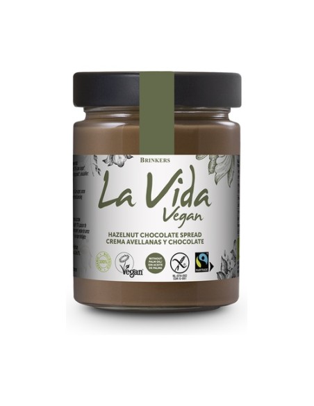 Crema de avellanas y chocolate 270 g de crema La Vida Vegan