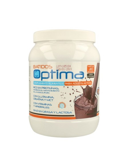 Optima batido proteinas y carbohidratos (sabor chocolate) 420 g de polvo (Chocolate) Just Aid