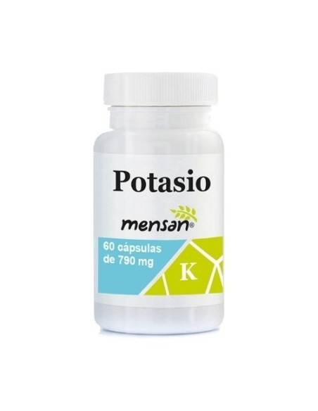 Potasio (K gluconato) apoyo muscular 60 cápsulas vegetales de 790mg Mensan