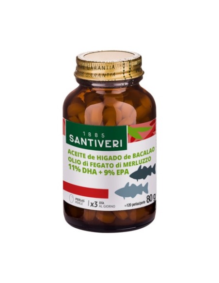 Hígado Bacalao 120 perlas Santiveri