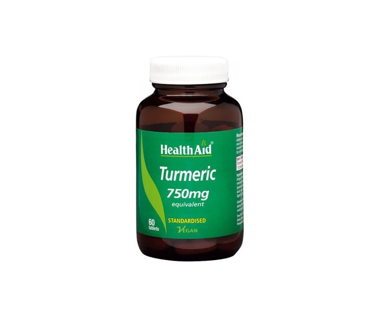 Cúrcuma raíz (turmeric) 60 comprimidos de 750mg Health Aid