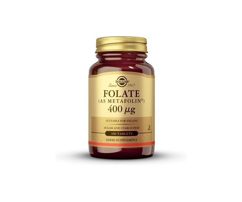 Folato (Metafolin) 100 comprimidos (400g) Solgar