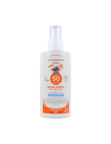 Protector solar SPF 50 Bebé 125 g de crema Alphanova