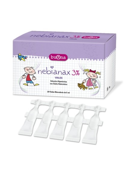 Nebianax 3% limpieza nasal 20 viales de 5ml Buona