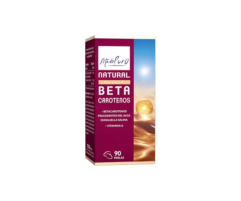 Natural betacaroteno aceites activos 90 perlas de 340mg Estado Puro