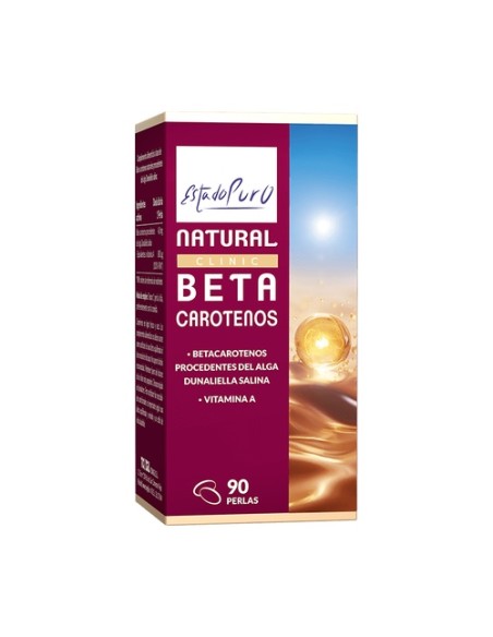 Natural betacaroteno aceites activos 90 perlas de 340mg Estado Puro