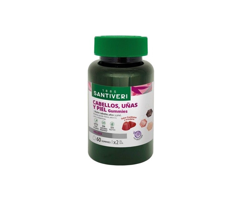 Cabello, uñas y piel gummies 60 gominolas Santiveri