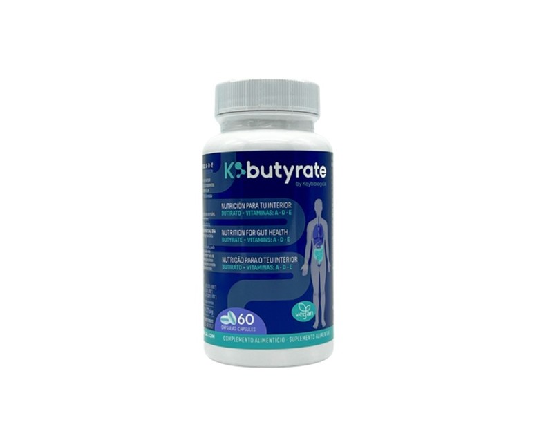 K-Butyrate (Butirato con vitaminas A, D, E) 60 cápsulas Keybiological