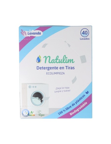 Detergente Eco tiras de lavar lavanda 40 lavados Natulim