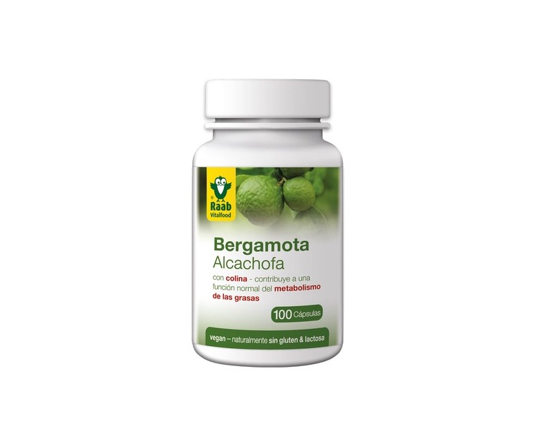 Bergamota-alcachofa en cápsulas apoyo al metabolismo de grasas 100 cápsulas de 430mg Raab