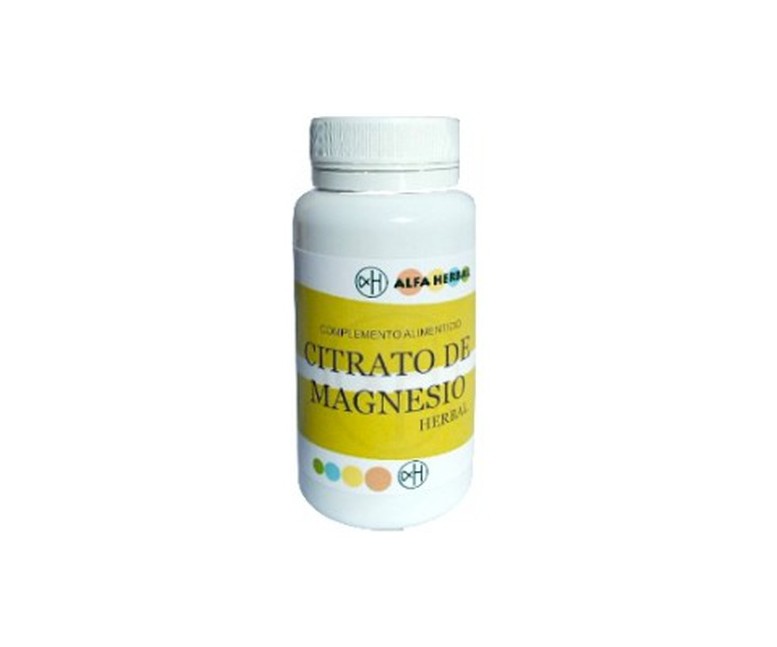 Citrato de Magnesio 90 cápsulas vegetales de 800mg Alfa Herbal