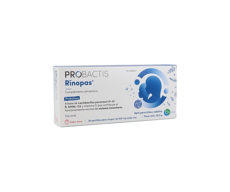 Probactis rinopas probióticos fresa 30 comprimidos masticables Probactis