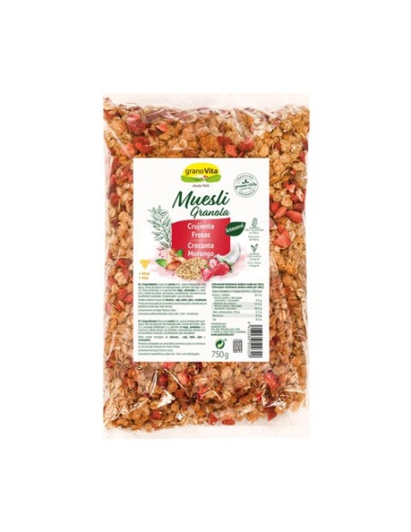 Muesli Crujiente con Fresas 750 g Granovita
