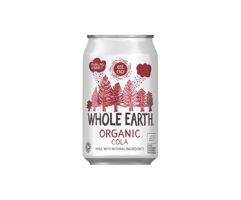 Refresco de cola sin azúcar Bio 330 ml Whole Earth