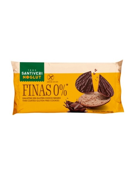 Galleta fina 0% bañada sin gluten 88 g (Chocolate) Santiveri