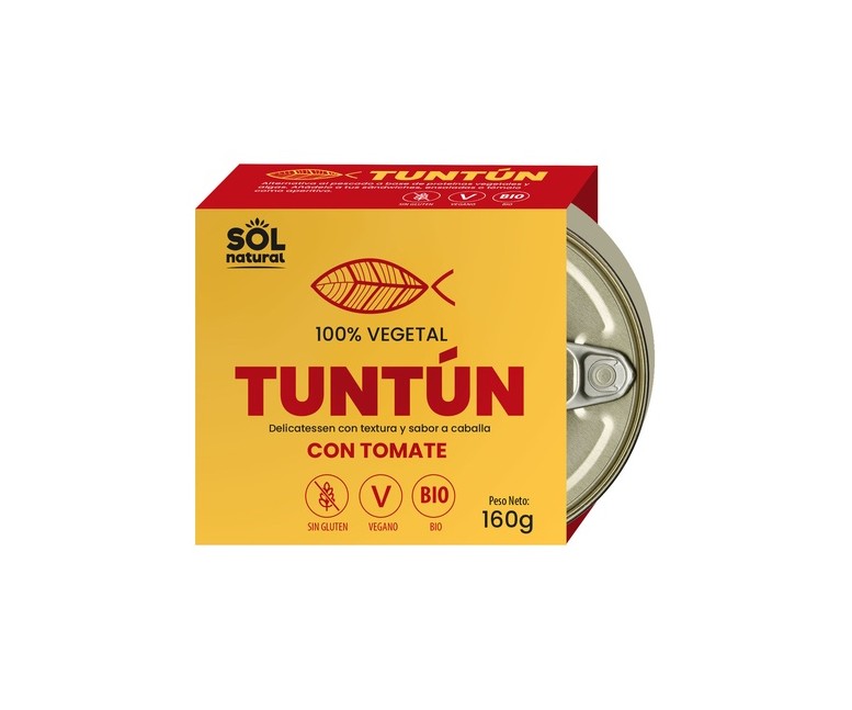 Tuntún caballa vegana con tomate Bio 160 g Sol Natural