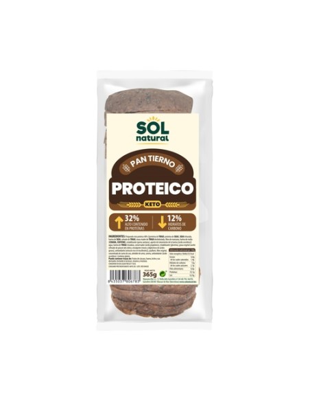 Pan de molde proteico keto 365 g Sol Natural