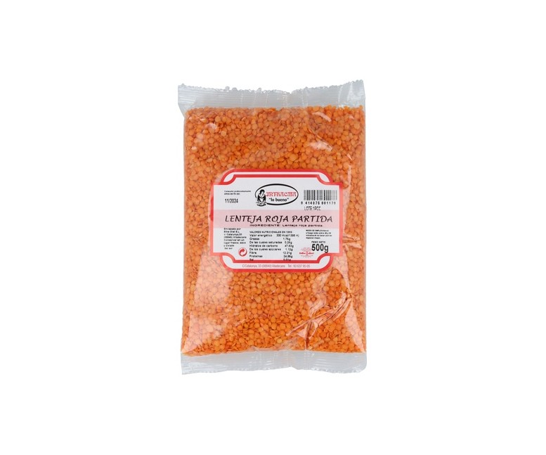 Lenteja Roja Partida 500 g Intracma