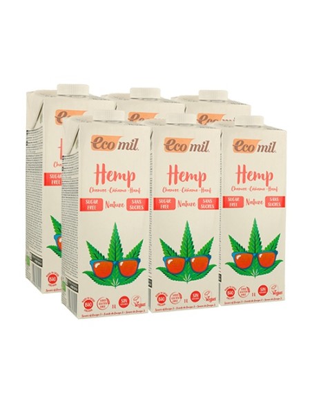 Bebida de Cáñamo Bio (Sin Azúcar) 6 unidades de 1L (Cáñamo) Ecomil