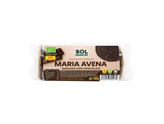 Galletas María de avena sin gluten bañadas con chocolate Bio