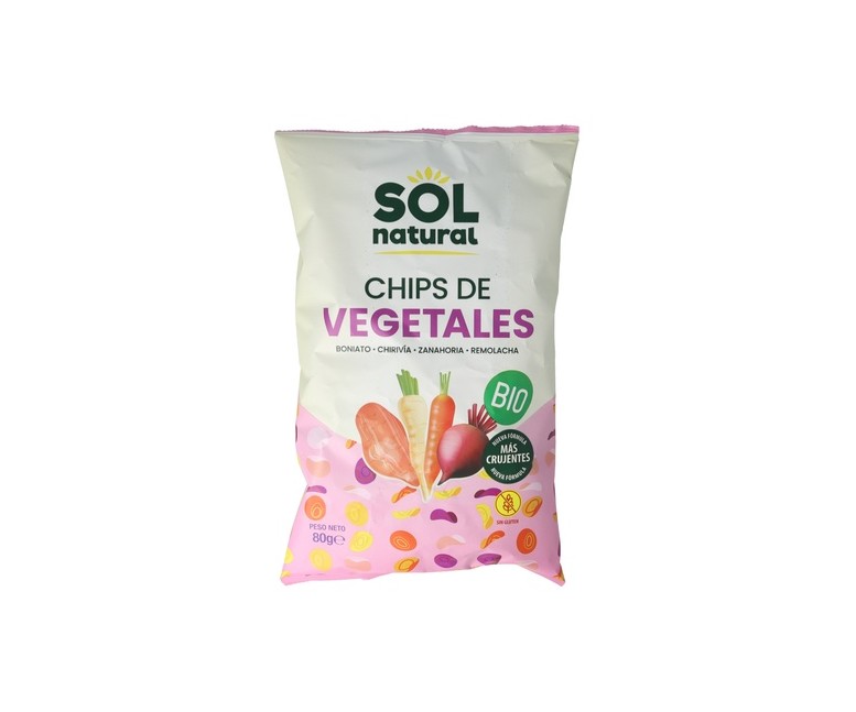 Chips de vegetales con aceite de oliva Bio 80 g Sol Natural