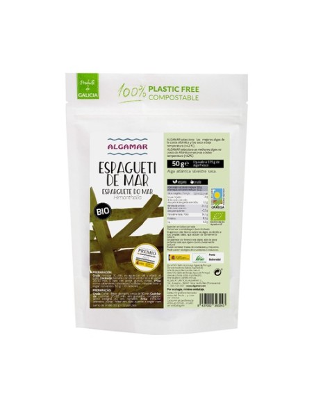 Alga espagueti de mar Bio 50 g Algamar
