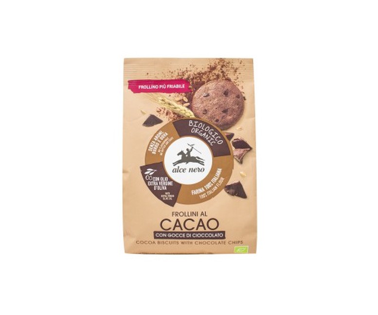 Galletas de Cacao con Gotas de Chocolate 300 g Alce Nero