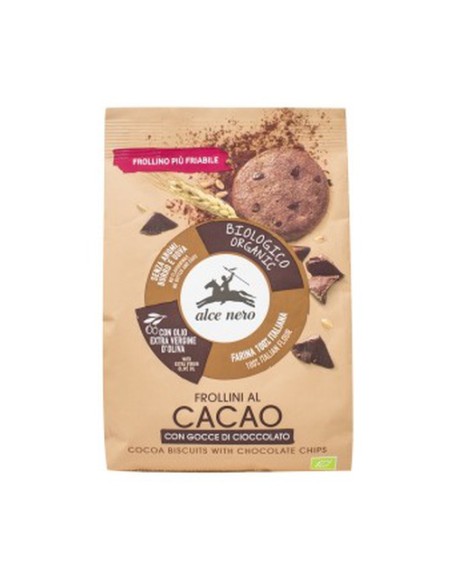 Galletas de Cacao con Gotas de Chocolate 300 g Alce Nero