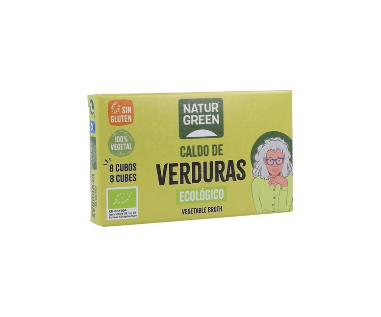 Caldo de verduras cubitos 8 unidades de 10.5g NaturGreen