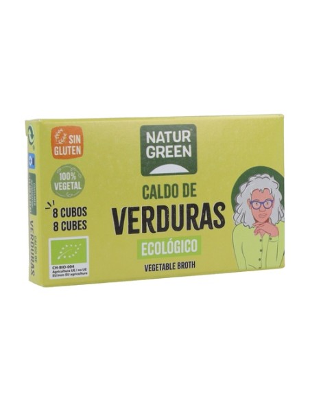 Caldo de verduras cubitos 8 unidades de 10.5g NaturGreen