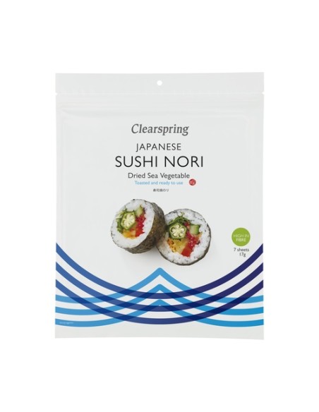 Sushi nori vegetales marinos secos 17 g Clearspring