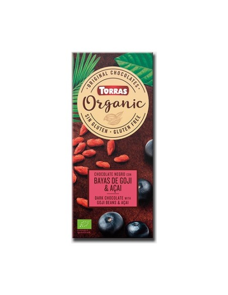 Chocolate negro con Bayas de Goji y Açaí 100 g (Chocolate - Açai) Torras