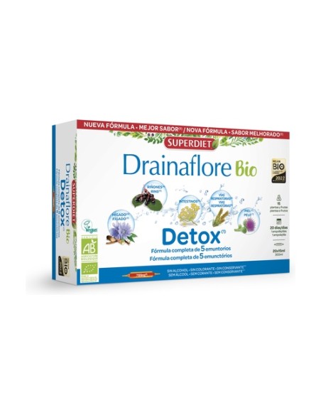 Drainaflore Bio (detox) 20 ampollas de 15ml Superdiet