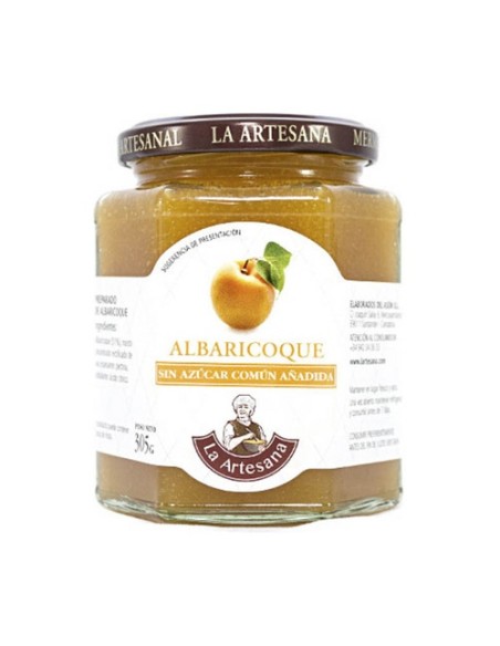 Mermelada de albaricoque sin azúcar añadido 310 g (Albaricoque - Uva) La Artesana