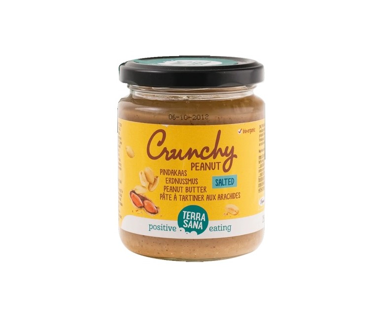 Crema de Cacahuete con Trozos de Cacahuete y Sal del Himalaya 250 g Terrasana