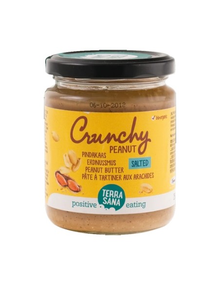 Crema de Cacahuete con Trozos de Cacahuete y Sal del Himalaya 250 g Terrasana