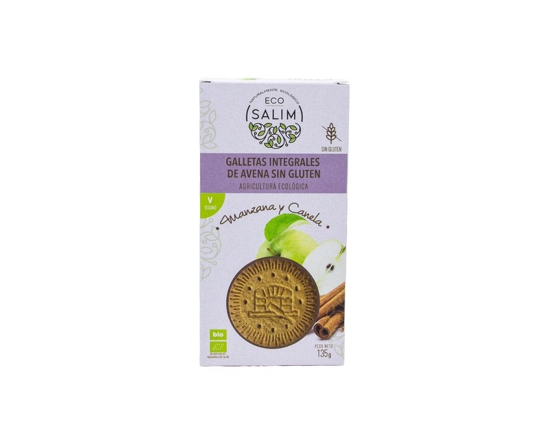 Galletas de avena manzana canela Bio 135 g Eco Salim