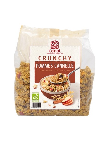 Muesli crunchy manzanas y canela Bio 500 g (Canela - Manzana) Celnat